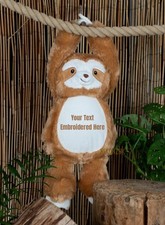 Embroidered Sloth Soft Toy -