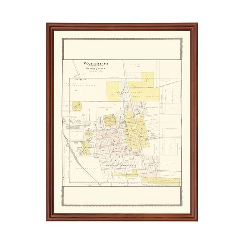Old map waterloo - map, of