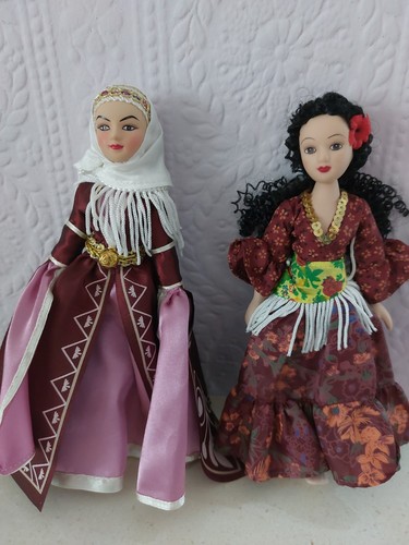 Two traditional costume dolls - two,