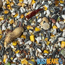 BusyBeaks African Grey Parrot Food - High Energy Bird Nuts Seeds Oats Feed Mix