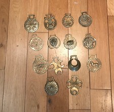 Vintage Horse Brasses, 14 in