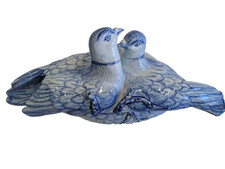 Vintage Blue Porcelain Pigeon