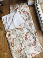 Paisley style curtains pair good condition Width 42" each panel by 52" drop
