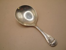 Birmingham 1930 Sterling Silver Tea Caddy Spoon Scallop Shell Finial To Handle