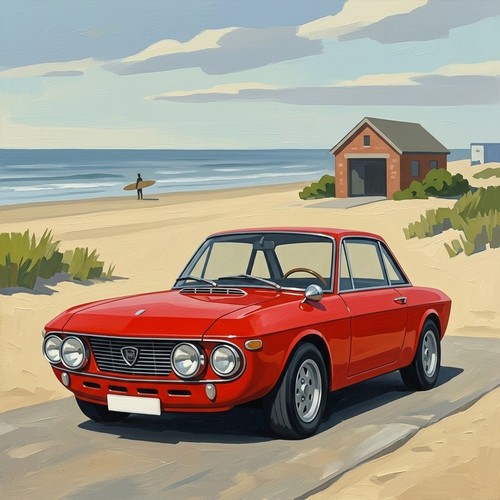 Lancia fulvia car - lancia, birthday