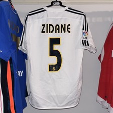 Real Madrid 2003/04 Adidas Home Football Shirt Zidane 5 Mens Small 021804