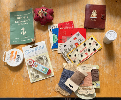 Vintage sewing haberdashery - vintage,