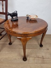 Walnut Coffee Table Side Circular Cabriole Mid Century 1940s Postage Available