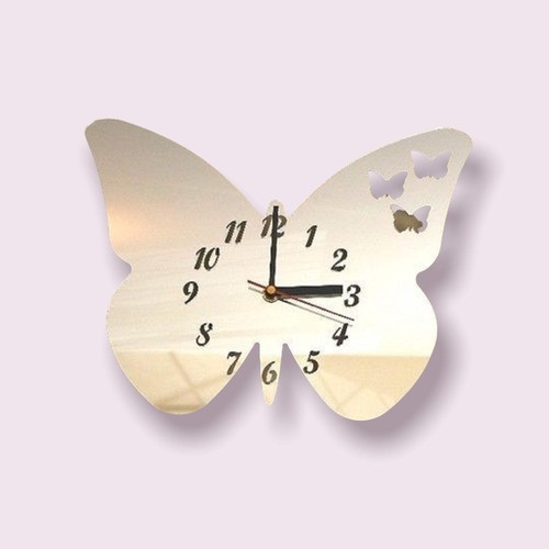 Butterfly shaped wall - clock,