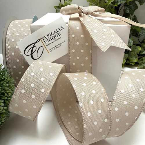 New ribbon wire edged - edged, polka