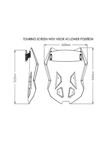 Puig touring visor - touring-visor, screen