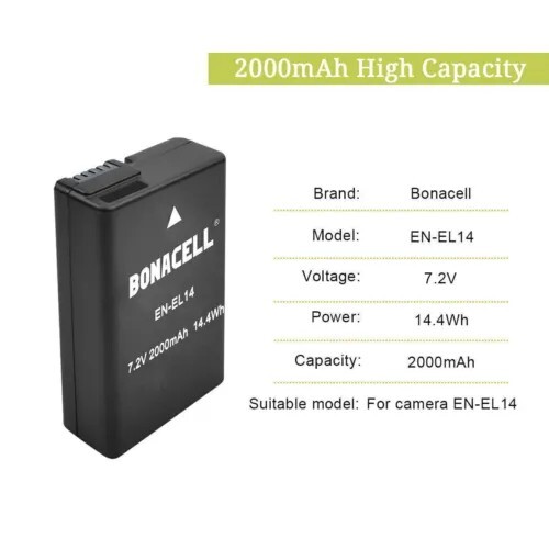 2000mah el14 nikon - 2000mah,