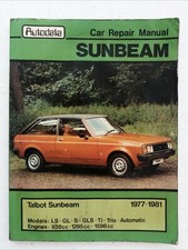 Talbot Sunbeam 1977-81 Autodata Car Repair Manual
