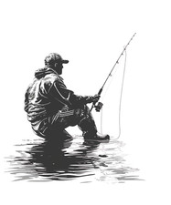 Wall decal sticker fishing