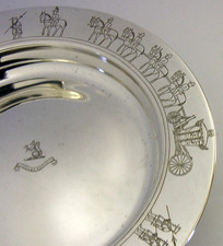 230g STUNNING ASPREY STERLING SILVER CORONATION DISH BOWL 1936 ROYAL ANTIQUE