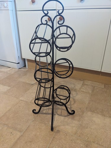 Vintage style metal wine - metal, rack