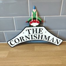 The Cornishman Cast Iron Nameplate Railwayana Small Chips See Pics Cornish Pixie