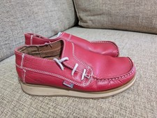 Ikon Ladies Red Leather Lace