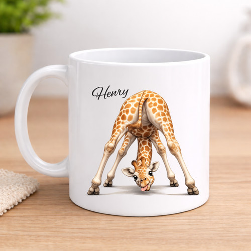 Giraffe silly upside down - giraffe,