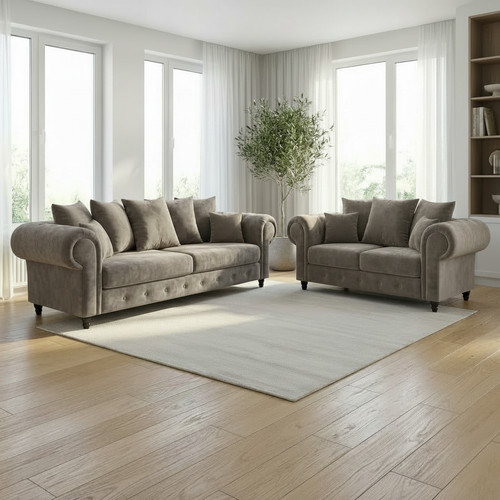 Luxury velvet sofa set 2 - luxury,