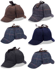 Men's Check Deer Stalker Hat
