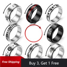 Mens Women Spinner Ring