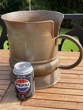 Antique Large French Copper Decorative Jug Pitcher Antique Unusual Planter