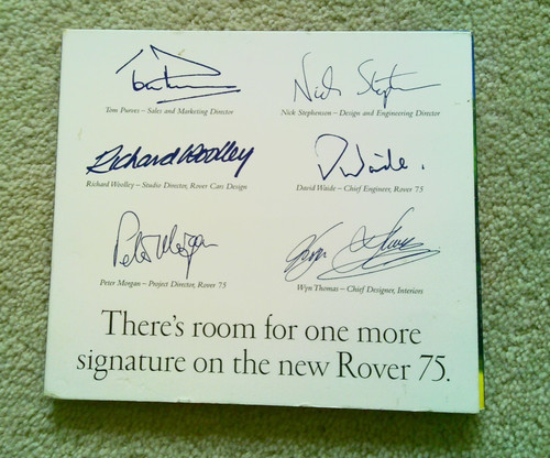 Rover75 signotory rom - signotory, cd-rom