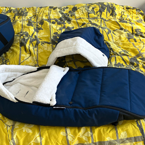 Blue white pushchair pram - blue, &