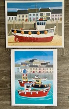 2 x Prints - Low Tide & Sail Away Martin Wiscombe BN & Sealed In Packet 24x30cm