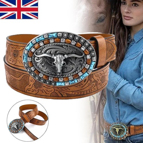 Leather buckle belt - pu, bull
