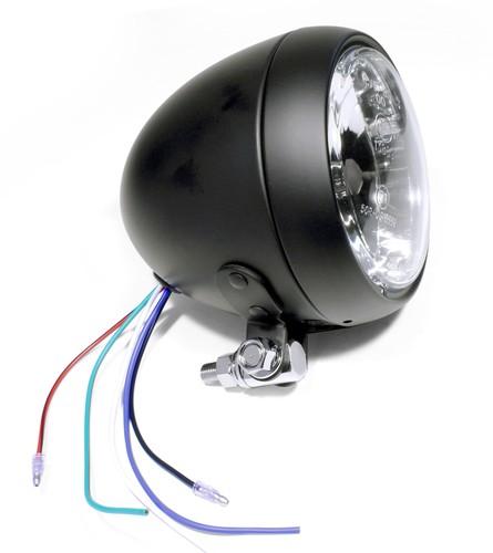 Headlight black clear - 41/2",