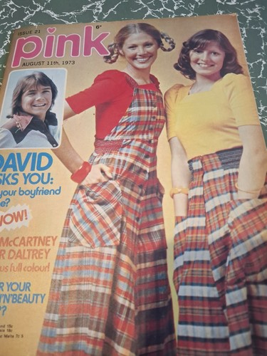 Vintage pink magazine august - pink,