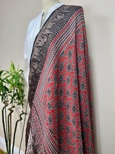 Beige Pure Dola Silk Ajrakh