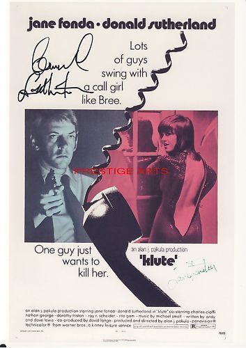 Klute signed movie - , poster