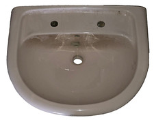 Armitage Shanks Montana 58cm 2TH Basin in ALMOND ROSE  S2103 AR  1990s pale pink