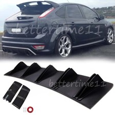 Rear Bumper Spoiler Lip Diffuser Wing Shark 10Fin For Ford Focus ST225 MK2 04-14