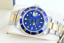 Rolex Submariner Blue Dial Wristwatch Ref 16613 Serviced and Ready to Wear 1991