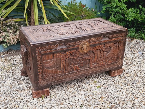 Vintage oriental carved - oriental,