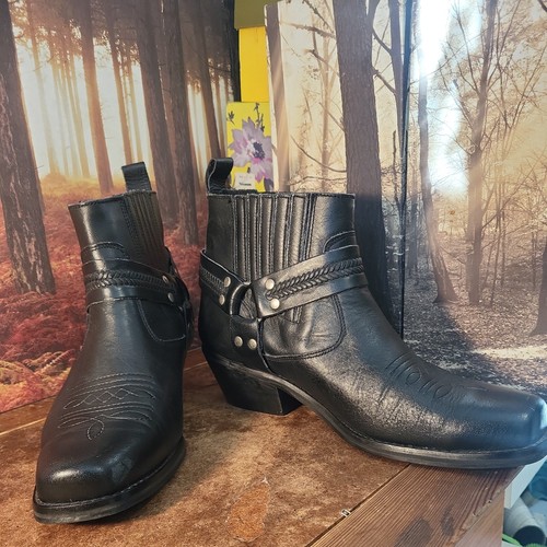 Mens black leather - ,