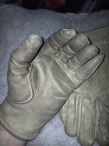 Vintage ww2 white leather - white,