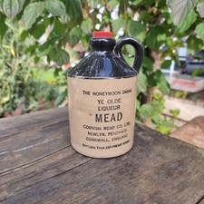 Vintage Cornish Mead Co. Stoneware Bottle – “Ye Olde Liqueur Mead”