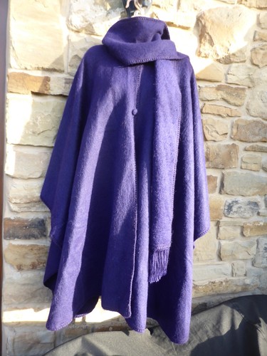 Vintage purple mohair cape - purple,