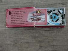 Vintage Very Old Jingle Bells Revolving  Wind Up Music Box Working - See Video