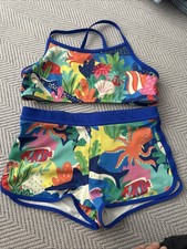 Mini Boden Swimming Costume Girls 2 Piece - Bottom 9-10ths; Top Age 11-12y