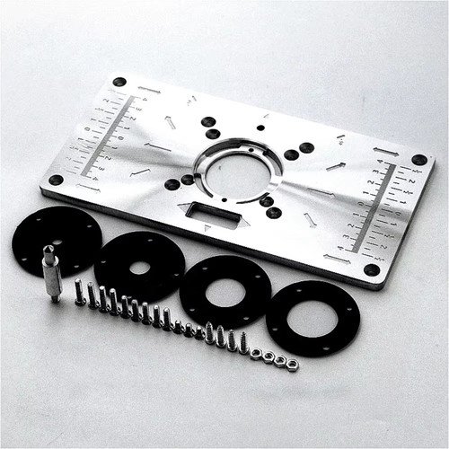 Aluminium router table insert - aluminium,