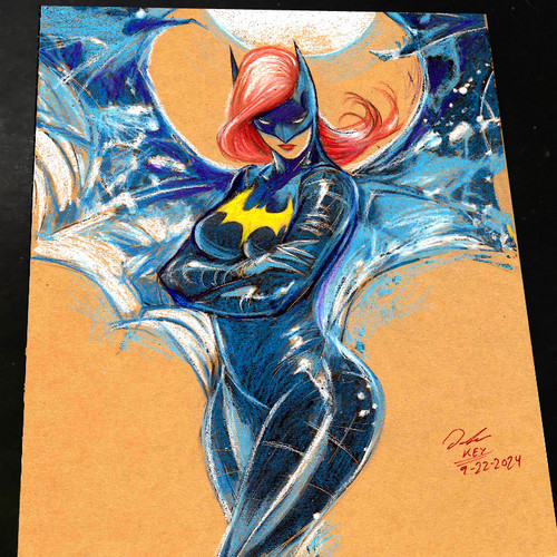 Batgirl art print signed - batgirl,