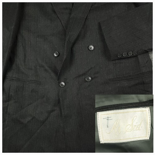 Vtg 80s double breasted chalk - 80s,