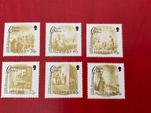 Stamps alderney - qe,