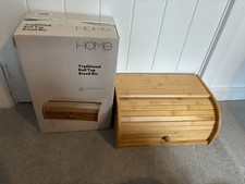 Argos Home Brand Wooden Roll Top Bread Bin